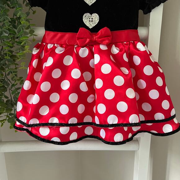 12-18 month Disney Minnie Mouse Dress Costume baby girl Polka dot dress - Picture 3 of 11
